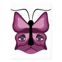 Pink Meow Mask Business Card Template