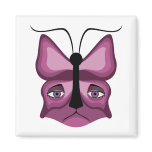 Pink Meow Mask Magnets