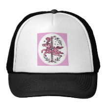 Pink merry-go-round horsie hat