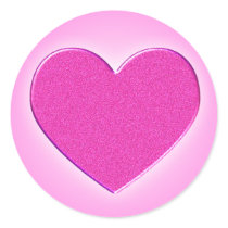 Pink Metallic Heart Sticker
