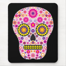 Pink Mexican Sugar Skull Mousepad