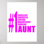Pink Modern #1 Aunts : Number One Aunt Posters