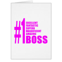 Pink Modern Bosses : Number One Boss Card