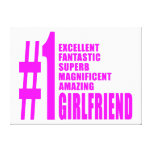 Pink Modern Girlfriends : Number One Girlfriend Gallery Wrap Canvas