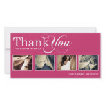 PINK MODERN THANKS | WEDDING THANK YOU CARD photo cards