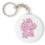 PINK MONOGRAM A KEY CHAIN