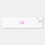 Pink Monogram B Bumper Stickers
