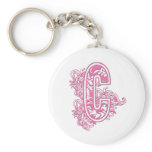PINK MONOGRAM C keychains