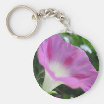 Pink Morning Glory Flower Key Chains