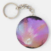 Pink Morning Glory Key Chain