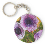 Pink Morning Glory Keychains