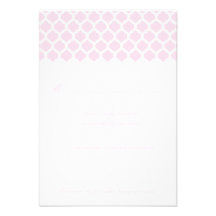 Pink Moroccan Pattern Wedding Party RSVP Cards