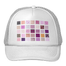 Pink Mosaic pattern Mesh Hat