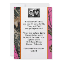 Pink Mossy Oak Bridal Shower Invitation