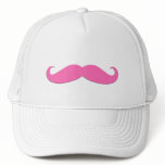 Pink Moustache Humor Create Your Own Mesh Hat