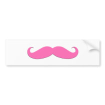 Pink Moustache Humour Create Your Own Bumper Sticker