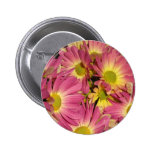 Pink Mums Pinback Button
