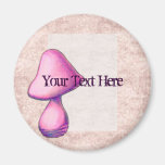 Pink Mushroom Magnet