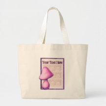Pink Mushroom Tote Bag