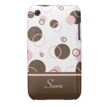 Pink n Brown Dots on Dots iPhone 3G-3GS Case-Mate iPhone 3 Case