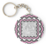 Pink n Grey frame template  key chain keychains