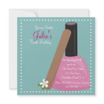 Pink Nail Polish Birthday Invite invitations