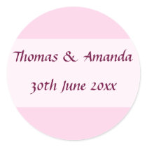 Pink Name & Date Envelope Seal