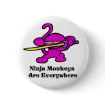 Pink Ninja On Guard