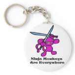 Pink Ninja OverHead Keychain