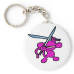 Pink Ninja OverHead-No Words keychains