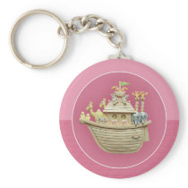Pink Noah's Ark keychains