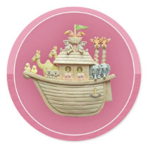 Pink Noah's Ark stickers