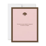 Pink oak tree wedding enclosure RSVP response card invitations