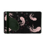 Pink Octous / squid on black  IPAD CASE