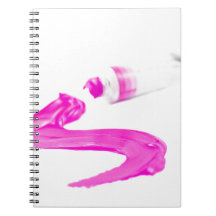 Pink Oil paint smudge Spiral Notebooks