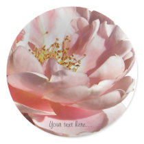 Pink Old Fashioned English Rose Wedding Seals Sticker