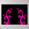Pink on Black Poster posters