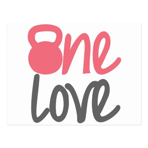 Pink "One Love" Postcard