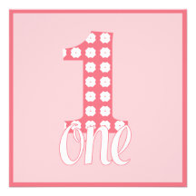 Pink One Party Invitation