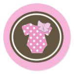 Pink Onesie Stickers - Perfect for gender reveals