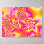 Pink, Orange, and Yellow Star Shields posters