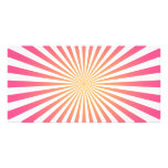 Pink & Orange Radial Lines: Custom Template photo cards