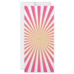 Pink & Orange Radial Lines: Custom Template rack cards