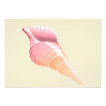 Pink & Orange Sea Shells Personalized Invites