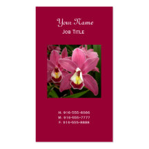 Pink Orchid Business Cards