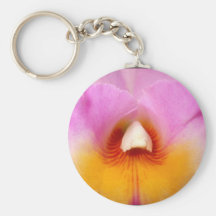 Pink orchid keychain