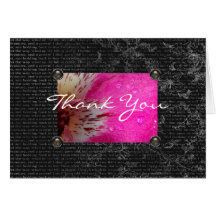 Pink Orchid Thank You Card