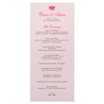 Pink Orchid Wedding Program rack cards