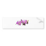 Pink orchids bumper stickers