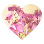 Pink Orchids Heaqrt Stickers